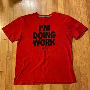 red nike t shirt